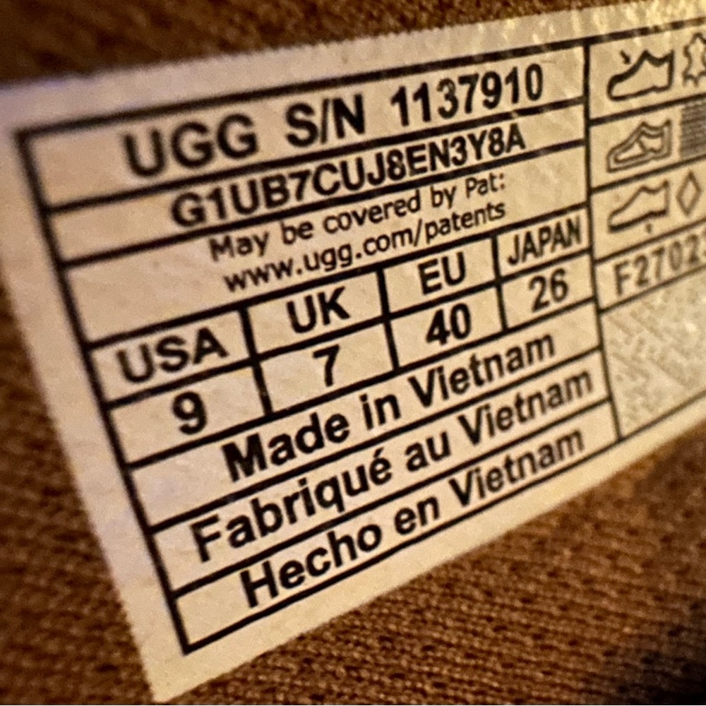 UGG Tan Suede Cross-Strap Slide Sandals - Picture 4 of 4